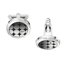 欧米茄Aqua<span class="nowrap">系列</span> 袖扣, 蓝宝石玻璃扣面, 精钢 - CA02ST0001605