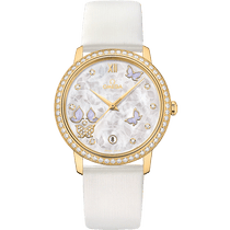 碟飞<span class="nowrap">系列</span> 36.8毫米, 黄色18 k金表壳 搭配 皮表带 - 42457372055001