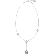 欧米茄FLOWER<span class="nowrap">系列</span> 项链, 白色18k金, 天使石, 玉髓, 玉石, 欧泊 - N603BC0700705
