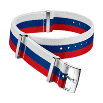 NATO<span class="nowrap">表带</span> - 白蓝红相间条纹尼龙表带 - 031CWZ010644w