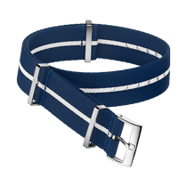 NATO<span class="nowrap">表带</span> - 尼龙, 蓝色和白色 - 031CWZ014677w