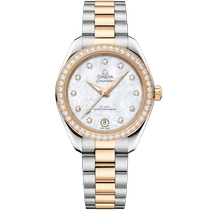 海马<span class="nowrap">系列</span> 30毫米, 精钢-Moonshine 18k金 搭配 精钢-Moonshine 18k金 - 22025302055001