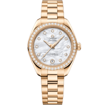 海马系列 AQUA TERRA 150米<span class="nowrap">腕表</span> 30毫米, Moonshine 18k金表壳 搭配 Moonshine 18k金表链 - 22055302055001