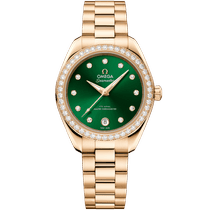 海马系列 AQUA TERRA 150米<span class="nowrap">腕表</span> 30毫米, Moonshine 18k金表壳 搭配 Moonshine 18k金表链 - 22055302060001