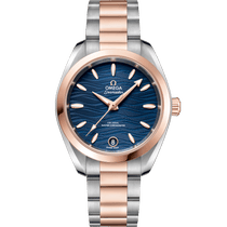 海马系列 AQUA TERRA 150米<span class="nowrap">腕表</span> 34毫米, 精钢-Sedna™ 18k金表壳 搭配 精钢-Sedna™ 18k金表链 - 22020342003001