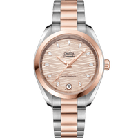 海马系列 AQUA TERRA 150米<span class="nowrap">腕表</span> 34毫米, 精钢-Sedna™ 18k金表壳 搭配 精钢-Sedna™ 18k金表链 - 22020342059001