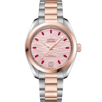 海马系列 AQUA TERRA 150米<span class="nowrap">腕表</span> 34毫米, 精钢-Sedna™ 18k金表壳 搭配 精钢-Sedna™ 18k金表链 - 22020342060001