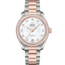海马系列 AQUA TERRA 150米<span class="nowrap">腕表</span> 34毫米, 精钢-Sedna™ 18k金表壳 搭配 精钢-Sedna™ 18k金表链 - 22025342055001