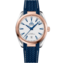海马系列 AQUA TERRA 150米<span class="nowrap">腕表</span> 38毫米, 精钢-Sedna™ 18k金表壳 搭配 橡胶表带 - 22022382002001