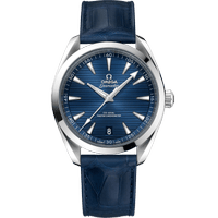海马系列 AQUA TERRA 150米<span class="nowrap">腕表</span> 41毫米, 精钢表壳 搭配 皮表带 - 22013412103003