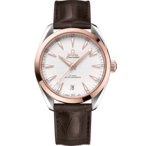 海马系列 AQUA TERRA 150米<span class="nowrap">腕表</span> 41毫米, 精钢-Sedna™ 18k金表壳 搭配 皮表带 - 22023412102001