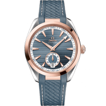 海马系列 AQUA TERRA 150米<span class="nowrap">腕表</span> 41毫米, 精钢-Sedna™ 18k金表壳 搭配 橡胶表带 - 22022412103001