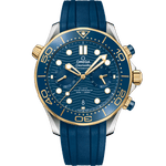 海马<span class="nowrap">系列</span> 44毫米, 精钢-黄色18 k金表壳 搭配 橡胶表带 - 21022445103001