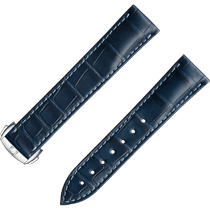 两件式<span class="nowrap">表带</span> - 蓝色鳄鱼皮表带，搭配折叠表扣 - 032CUZ007419W