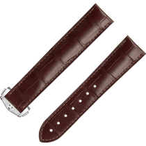 两件式<span class="nowrap">表带</span> - 棕色鳄鱼皮表带，搭配折叠表扣 - 98000115W