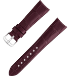 两件式<span class="nowrap">表带</span> - 勃艮第红色鳄鱼皮表带，搭配针扣 - 032CUZ009877W