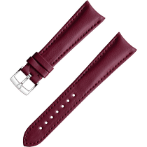 两件式<span class="nowrap">表带</span> - 勃艮第红色素革表带，搭配针扣 - 032Z017137W