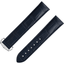 两件式<span class="nowrap">表带</span> - 深蓝色鳄鱼皮表带，搭配折叠表扣 - 032CUZ007465W