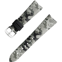 两件式<span class="nowrap">表带</span> - 灰色迷彩皮表带，搭配针扣 - 032CUZ011912W