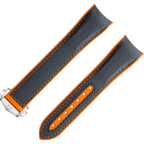 两件式<span class="nowrap">表带</span> - 灰色橡胶表带，搭配折叠表扣，适用于海马系列海洋宇宙600米腕表 - 032CVZ005088W