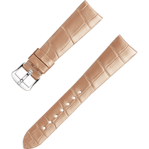 两件式<span class="nowrap">表带</span> - 亮面米色鳄鱼皮表带，搭配针扣 - 032CUZ013034W