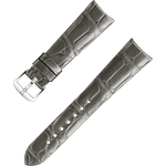 两件式<span class="nowrap">表带</span> - 亮面灰色鳄鱼皮表带，搭配针扣 - 032CUZ013036W
