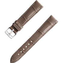 两件式<span class="nowrap">表带</span> - 灰棕色鳄鱼皮表带，搭配针扣 - 032CUZ004834W