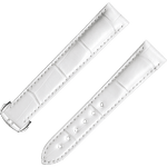 两件式<span class="nowrap">表带</span> - 白色鳄鱼皮表带，搭配折叠表扣 - 98000346W